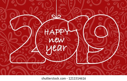 2018 Happy New Year Background for your Seasonal Flyers and Greetings Card or Christmas themed invitations