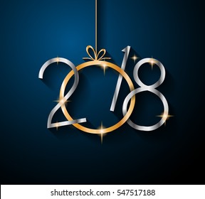 2018 Happy New Year Background for your Seasonal Flyers and Greetings Card or Christmas themed invitations.