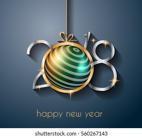 2018 Happy New Year Background for your Seasonal Flyers and Greetings Card or Christmas themed invitations