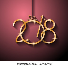 2018 Happy New Year Background for your Seasonal Flyers and Greetings Card or Christmas themed invitations