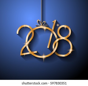2018 Feliz Año Nuevo fondo para tu tarjeta de volantes y saludos de temporada o invitaciones temáticas de Navidad