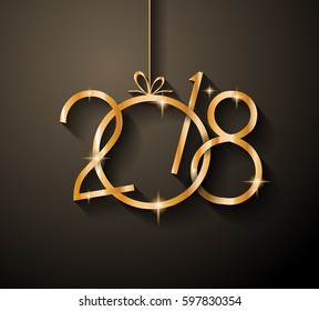 2018 Happy New Year Background for your Seasonal Flyers and Greetings Card or Christmas themed invitations