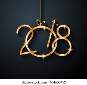 2018 Happy New Year Background for your Seasonal Flyers and Greetings Card or Christmas themed invitations