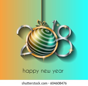 2018 Happy New Year Background for your Seasonal Flyers and Greetings Card or Christmas themed invitations