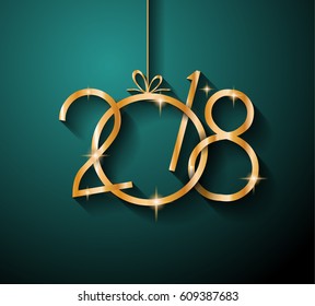 2018 Happy New Year Background for your Seasonal Flyers and Greetings Card or Christmas themed invitations