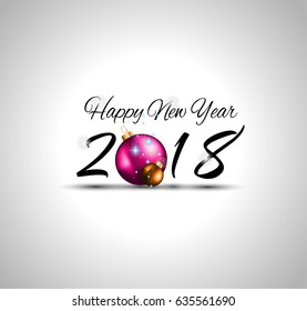 2018 Happy New Year Background for your Seasonal Flyers and Greetings Card or Christmas themed invitations