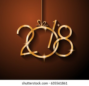 2018 Feliz Año Nuevo fondo para tu tarjeta de volantes y saludos de temporada o invitaciones temáticas de Navidad