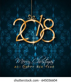 2018 Happy New Year Background for your Seasonal Flyers and Greetings Card or Christmas themed invitations