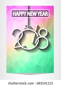 2018 Happy New Year Background for your Seasonal Flyers and Greetings Card or Christmas themed invitations