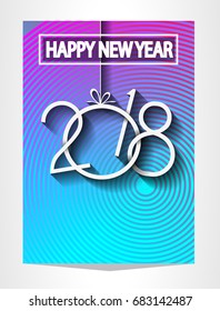 2018 Happy New Year Background for your Seasonal Flyers and Greetings Card or Christmas themed invitations