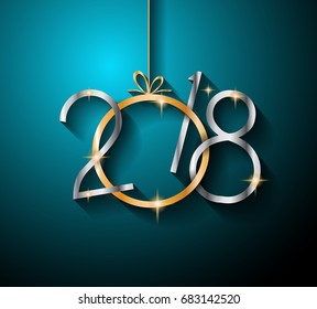 2018 Happy New Year Background for your Seasonal Flyers and Greetings Card or Christmas themed invitations