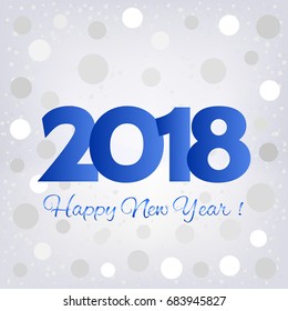 2018 Happy New Year background. Pattern element for cover, print, web, wrapping
