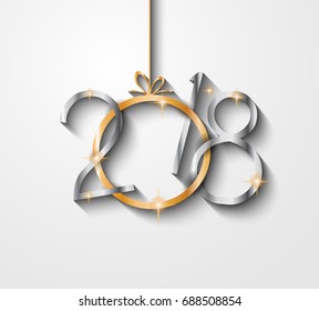 2018 Happy New Year Background for your Seasonal Flyers and Greetings Card or Christmas themed invitations
