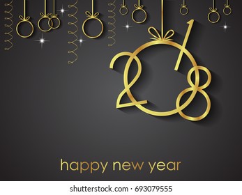 2018 Happy New Year Background for your Seasonal Flayer and Greetings Card.
