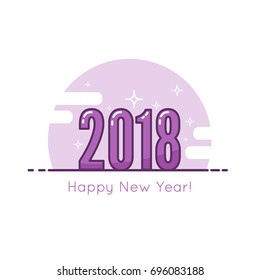 2018 Happy new year background. 
