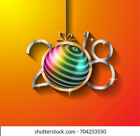 2018 Happy New Year Background for your Seasonal Flyers and Gree