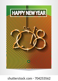 2018 Happy New Year Background for your Seasonal Flyers and Gree