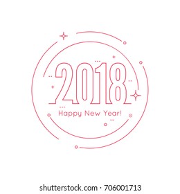2018 Happy new year background. 