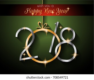 2018 Happy New Year Background for your Seasonal Flyers and Greetings Card or Christmas themed invitations