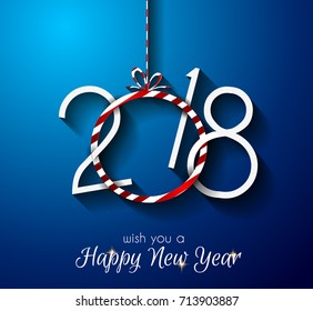 2018 Happy New Year Background for your Seasonal Flyers and Greetings Card or Christmas themed invitations