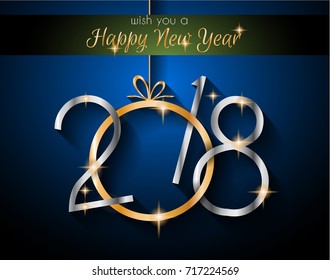 2018 Happy New Year Background for your Seasonal Flyers and Greetings Card or Christmas themed invitations 