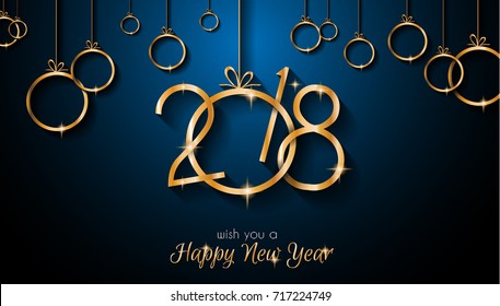 2018 Happy New Year Background for your Seasonal Flyers and Greetings Card or Christmas themed invitations