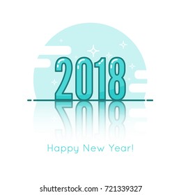 2018 Happy new year background. 