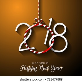 2018 Feliz Año Nuevo fondo para tu tarjeta de volantes y saludos de temporada o invitaciones temáticas de Navidad