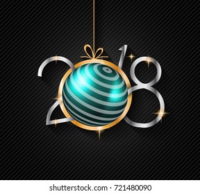 2018 Happy New Year Background for your Seasonal Flyers and Greetings Card or Christmas themed invitations