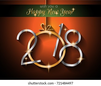 2018 Happy New Year Background for your Seasonal Flyers and Greetings Card or Christmas themed invitations