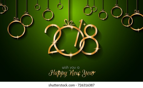 2018 Happy New Year Background for your Seasonal Flyers and Greetings Card or Christmas themed invitations