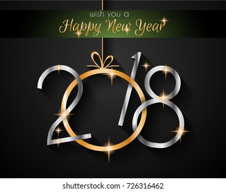 2018 Happy New Year Background for your Seasonal Flyers and Greetings Card or Christmas themed invitations