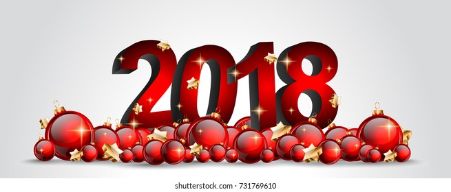 2018 Feliz Año Nuevo fondo para tu tarjeta de volantes y saludos de temporada o invitaciones temáticas de Navidad