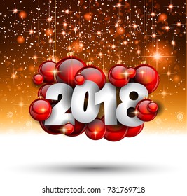 2018 Happy New Year Background for your Seasonal Flyers and Greetings Card or Christmas themed invitations