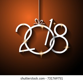 2018 Feliz Año Nuevo fondo para tu tarjeta de volantes y saludos de temporada o invitaciones temáticas de Navidad
