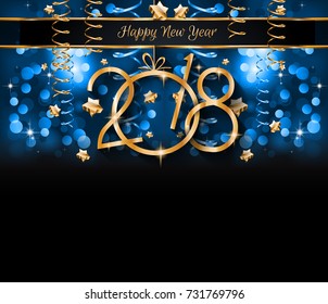 2018 Feliz Año Nuevo fondo para tu tarjeta de volantes y saludos de temporada o invitaciones temáticas de Navidad