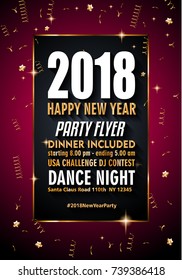 2018 Feliz Año Nuevo fondo para tu tarjeta de volantes y saludos de temporada o invitaciones temáticas de Navidad