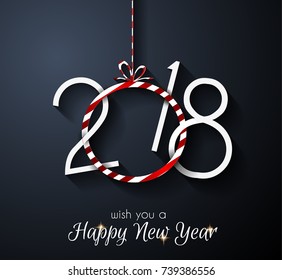 2018 Happy New Year Background for your Seasonal Flyers and Greetings Card or Christmas themed invitations