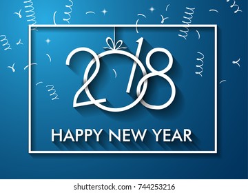 2018 Happy New Year Background for your Seasonal Flyers and Greetings Card or Christmas themed invitations