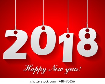2018 happy new year background. Vector illustration.