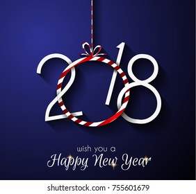 2018 Happy New Year Background for your Seasonal Flyers and Greetings Card or Christmas themed invitations