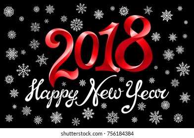 2018 Happy New Year Background for your Seasonal Flyers and Greetings Card or Christmas themed invitations