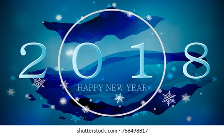 2018 Happy New Year background for your seasonal flyers and greetings card