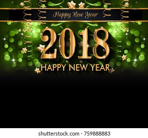 2018 Happy New Year Background for your Seasonal Flyers and Greetings Card or Christmas themed invitations