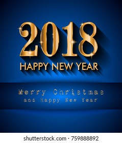 2018 Happy New Year Background for your Seasonal Flyers and Greetings Card or Christmas themed invitations