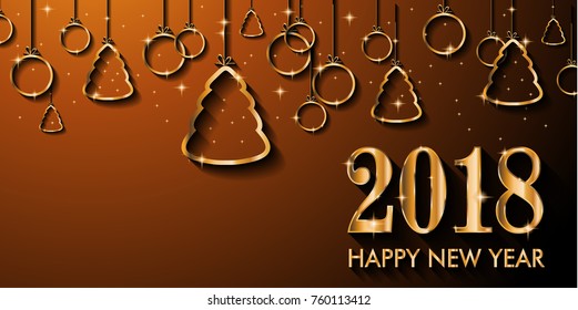 2018 Happy New Year Background for your Seasonal Flyers and Greetings Card or Christmas themed invitations