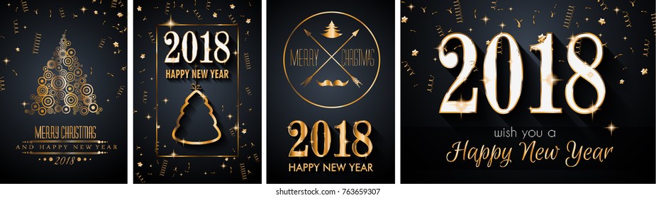 2018 Happy New Year Background for your Seasonal Flyers and Greetings Card or Christmas themed invitations