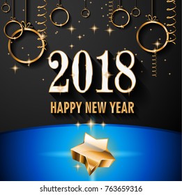2018 Happy New Year Background for your Seasonal Flyers and Greetings Card or Christmas themed invitations