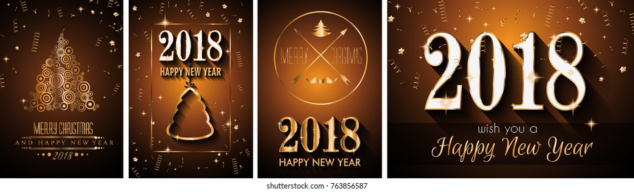 2018 Happy New Year Background for your Seasonal Flyers and Greetings Card or Christmas themed invitations