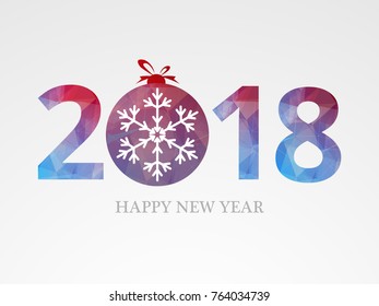 2018 Happy New Year Background for Flyers and Greetings Card